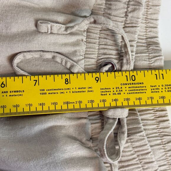 Briggs Linen Blend Cropped Pants Natural 6 - Picture 7 of 8